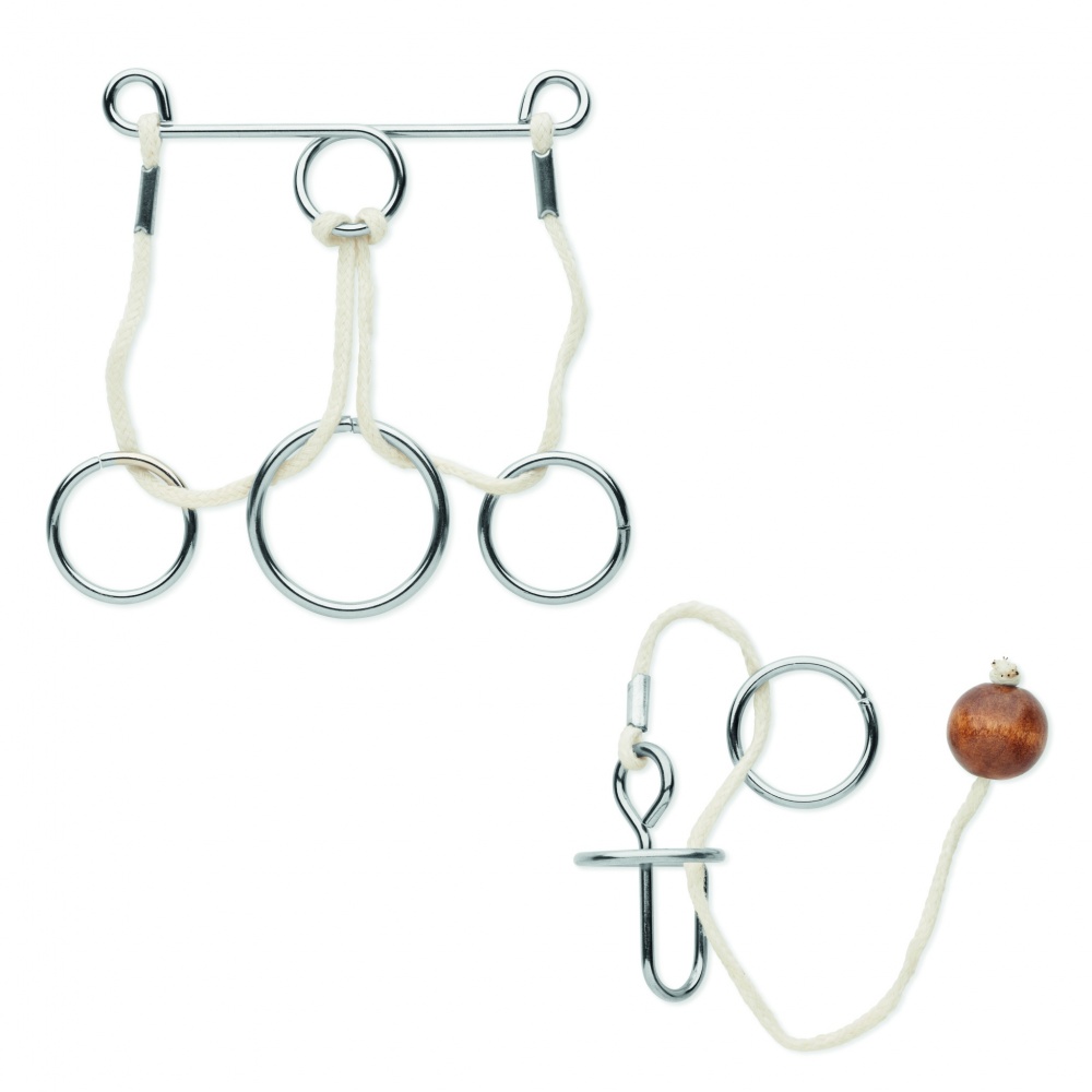 Logotrade corporate gift image of: Set of 2 metal brain teasers