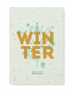 Logotrade promotional giveaway image of: A5 seed paper cover notebook