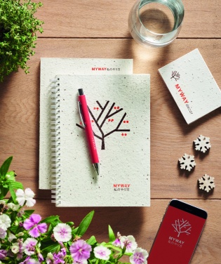 Logo trade promotional merchandise photo of: A5 seed paper cover notebook