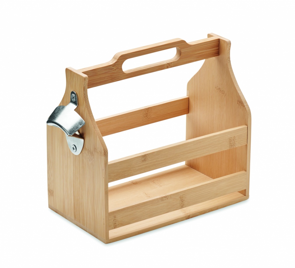 Logotrade corporate gift picture of: 6 beer crate in bamboo