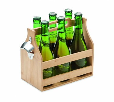Logotrade promotional merchandise picture of: 6 beer crate in bamboo