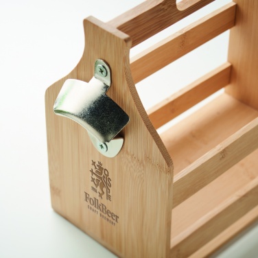 Logo trade promotional merchandise picture of: 6 beer crate in bamboo