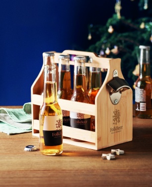 Logotrade promotional gift picture of: 6 beer crate in bamboo