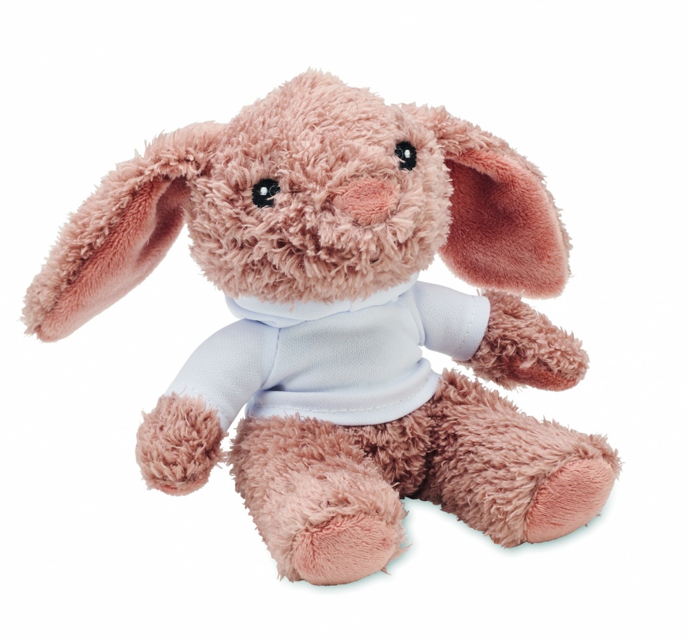 Logo trade promotional merchandise photo of: Bunny plush wearing a hoodie