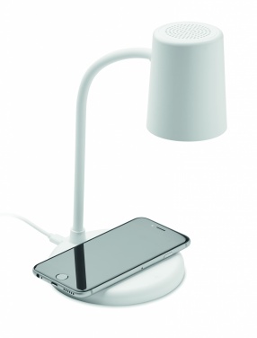 Logo trade business gift photo of: Wireless charger, lamp speaker