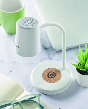 Logo trade promotional gift photo of: Wireless charger, lamp speaker