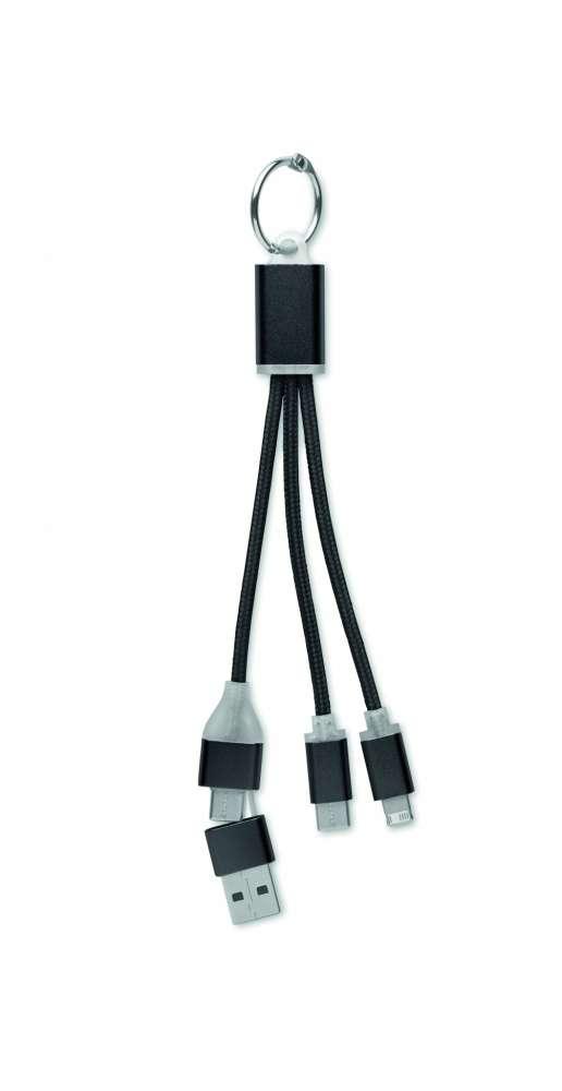 Logo trade promotional giveaways picture of: 4 in 1 charging cable type C