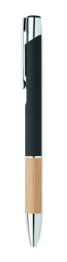 Logotrade advertising products photo of: Ballpoint pen made of aluminum with a bamboo grip