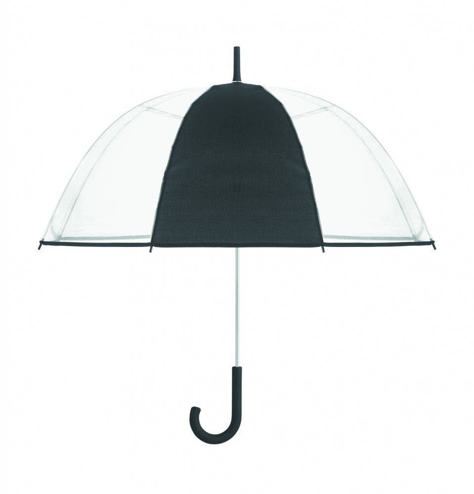 Logo trade promotional merchandise photo of: Transparent 23 inch manual open umbrella