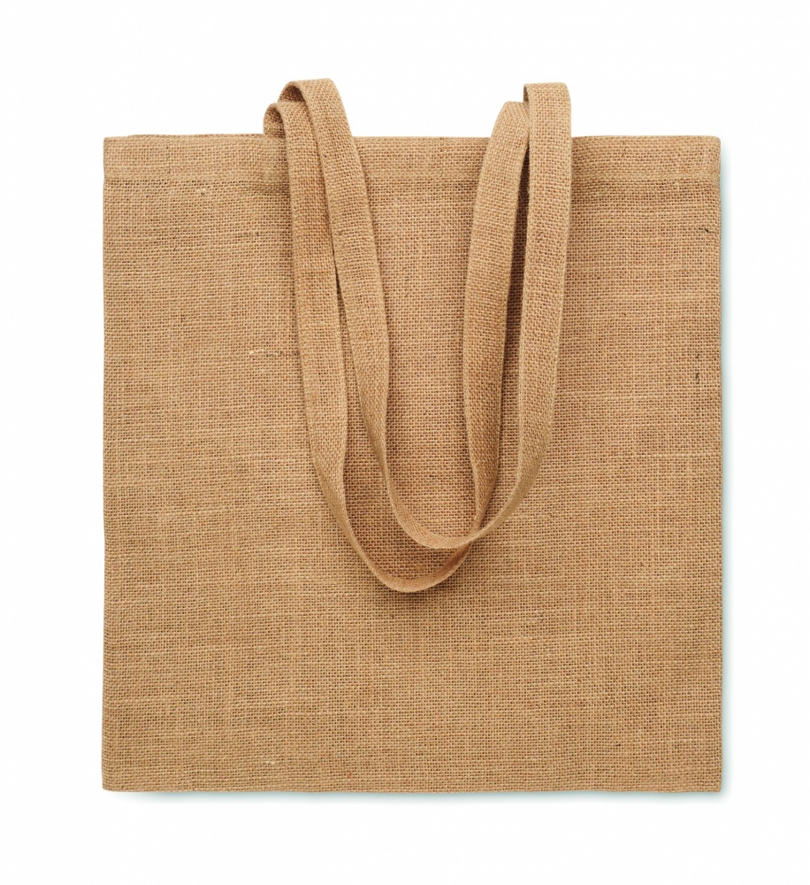 Logo trade promotional gifts picture of: Jute long handled shopping bag