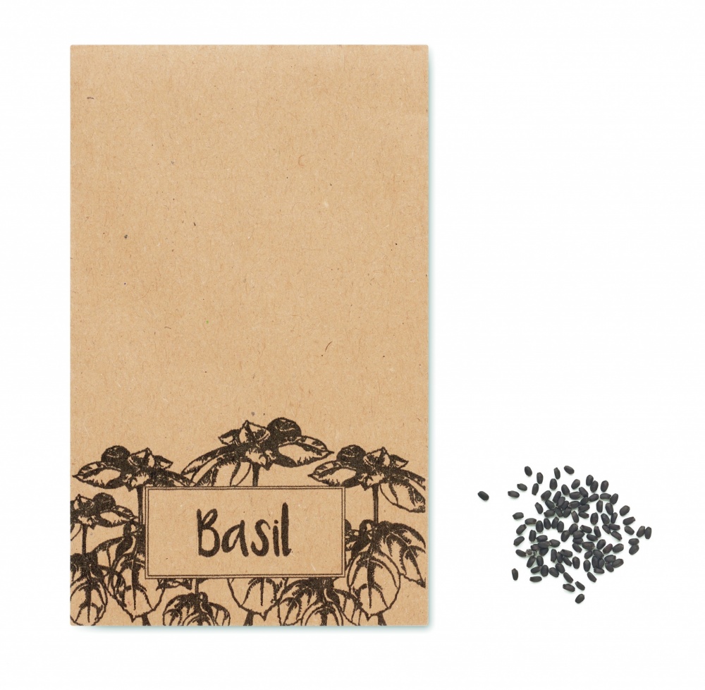 Logo trade promotional products picture of: Basil seeds in craft envelope