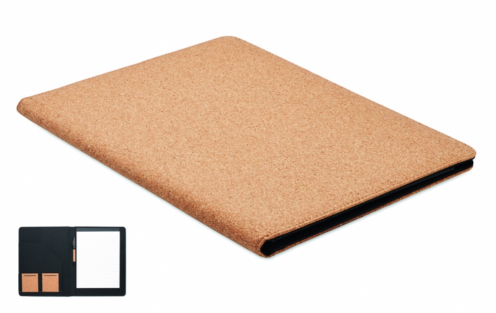 Logo trade corporate gifts image of: A4 cork conference folder