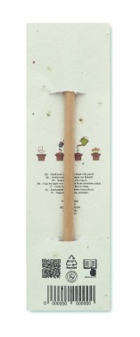 Logo trade promotional merchandise picture of: Natural pencil in seeded pouch