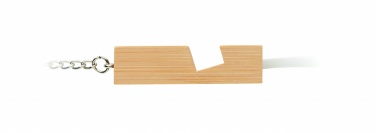Logo trade promotional item photo of: Bamboo key ring and stand Salo