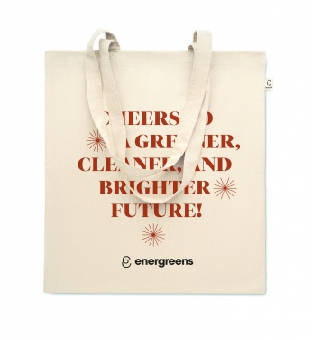 Logo trade promotional gifts image of: Recycled cotton shopping bag
