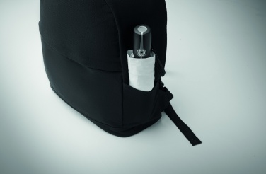 Logotrade promotional products photo of: A 15-inch laptop backpack made of recycled pre-consumer cotton and recycled polyester with customizable printing.