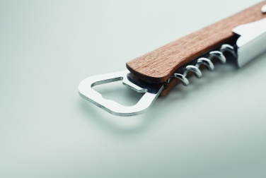 Logo trade advertising product photo of: 3 in 1 bamboo bottle opener WOOL