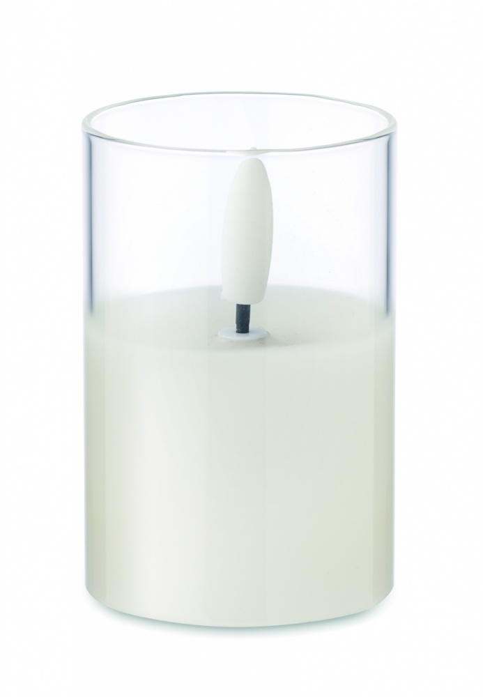 Logo trade promotional merchandise picture of: LED wax candle in glass holder