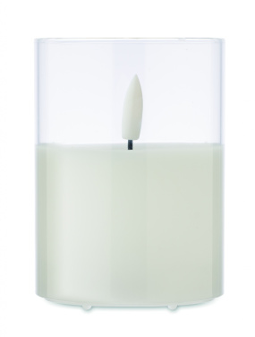 Logo trade promotional items picture of: LED wax candle in glass holder