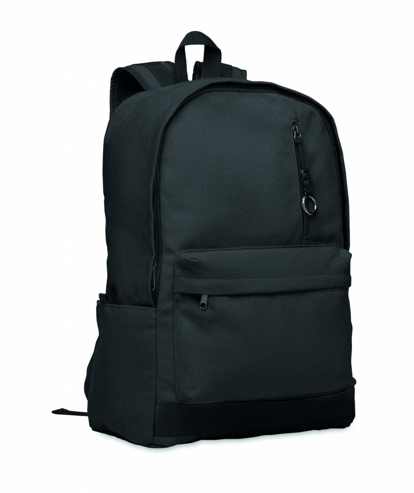 Logotrade corporate gift image of: A 15-inch laptop backpack made of recycled pre-consumer cotton with customizable printing