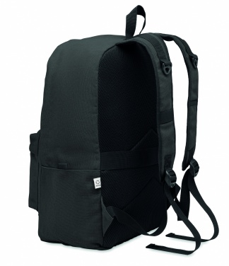 Logotrade promotional gift picture of: A 15-inch laptop backpack made of recycled pre-consumer cotton with customizable printing
