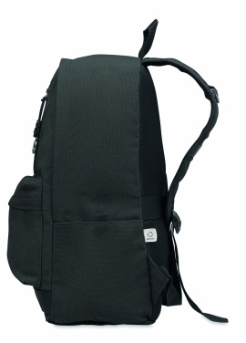 Logo trade business gift photo of: A 15-inch laptop backpack made of recycled pre-consumer cotton with customizable printing