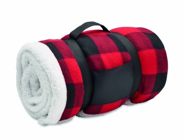 Logotrade advertising products photo of: RPET sherpa fleece blanket