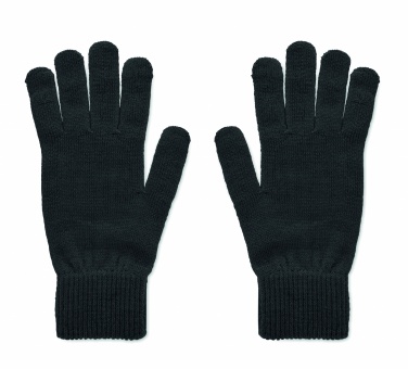 Logo trade advertising products image of: Knitted gloves in RPET