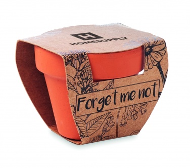 Logo trade advertising products image of: Terracotta pot 'forget me not'
