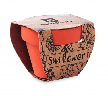 Logo trade promotional gifts image of: Terracotta pot 'sunflower'