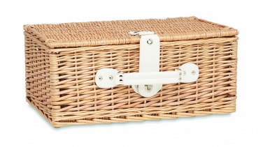 Logo trade promotional merchandise picture of: Wicker picnic basket 2 people