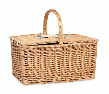 Logotrade promotional giveaway picture of: Wicker picnic basket 4 people