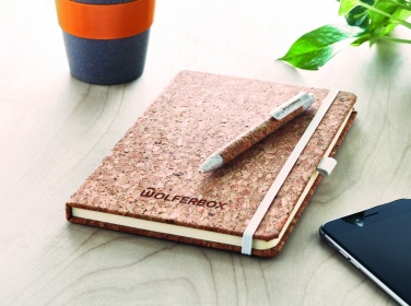 Logotrade promotional merchandise picture of: A5 cork notebook with pen