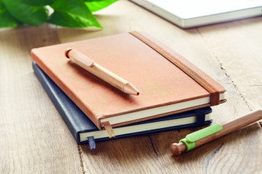 Logotrade promotional item picture of: Recycled Leather A5 notebook