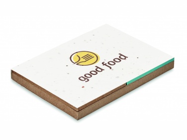 Logo trade promotional merchandise image of: Grass/seed paper memo pad
