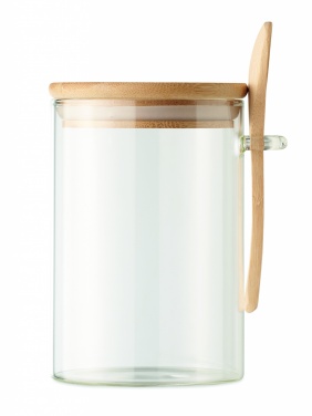 Logotrade business gifts photo of: Glass jar with spoon 600 ml