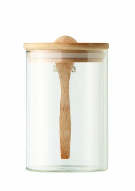 Logotrade promotional product image of: Glass jar with spoon 600 ml