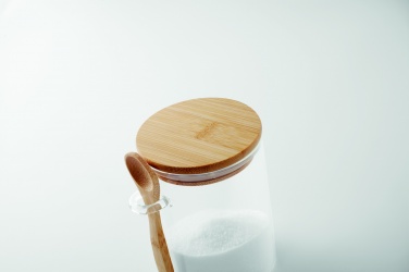 Logotrade promotional item image of: Glass jar with spoon 600 ml
