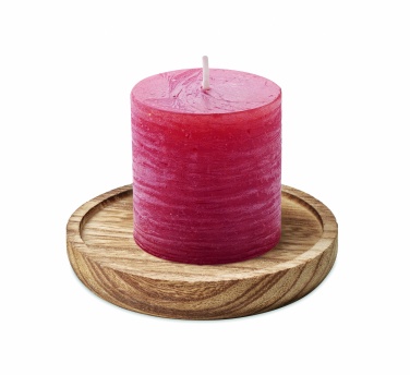 Logotrade promotional item image of: Candle on round wooden base