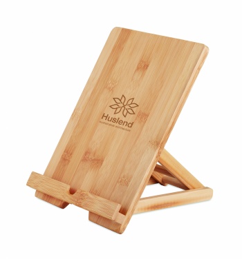 Logo trade promotional giveaway photo of: Bamboo tablet stand TUANUI