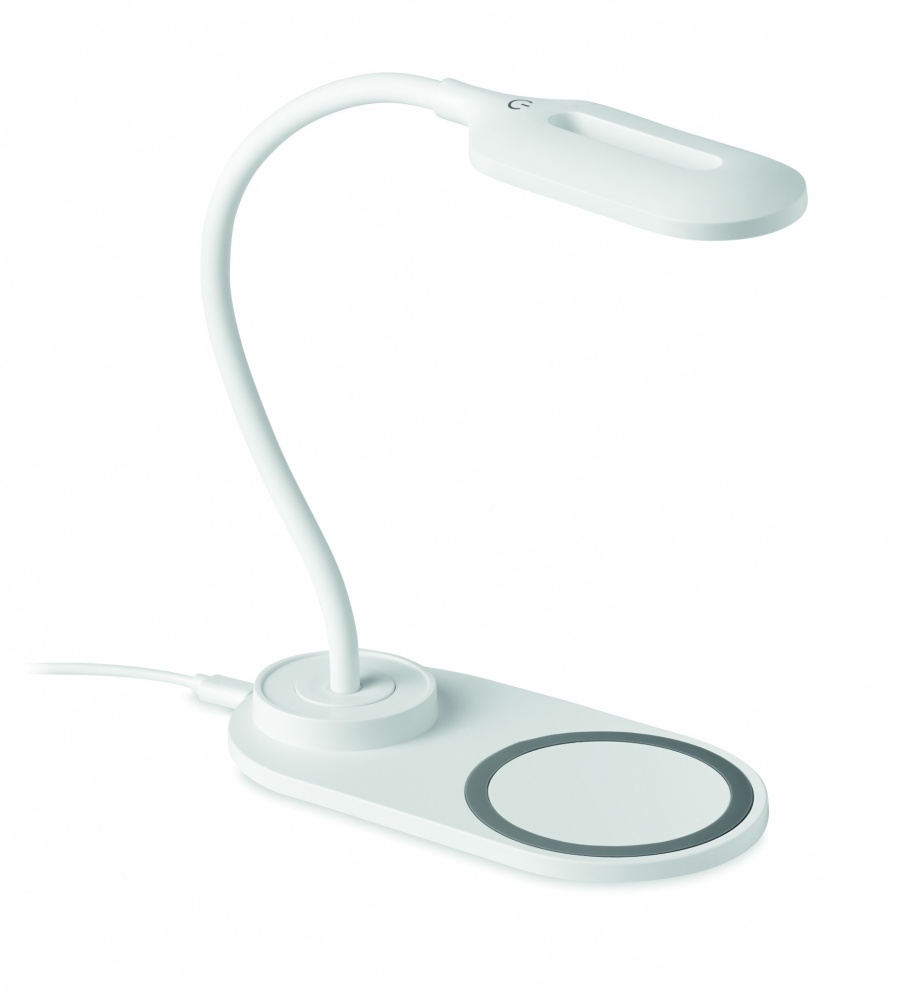 Logo trade promotional items image of: Desktop light and charger 10W