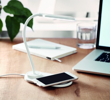 Logo trade promotional merchandise photo of: Desktop light and charger 10W