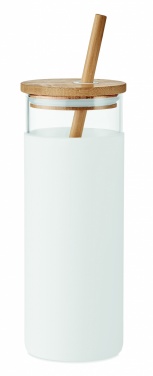Logo trade corporate gift photo of: Glass tumbler 450ml bamboo lid