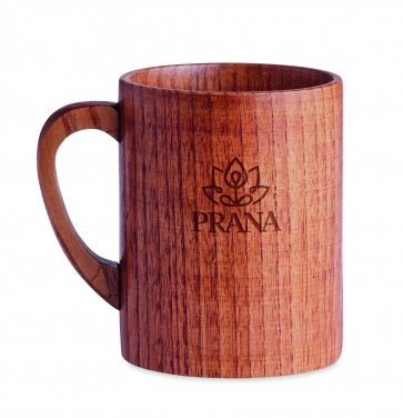Logo trade corporate gift photo of: Oak wooden mug 280 ml