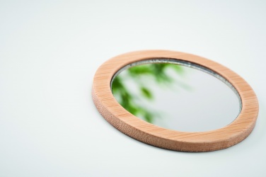 Logo trade promotional products image of: Bamboo make-up mirror