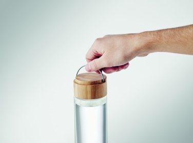 Logo trade promotional gifts picture of: Glass bottle 500ml bamboo lid