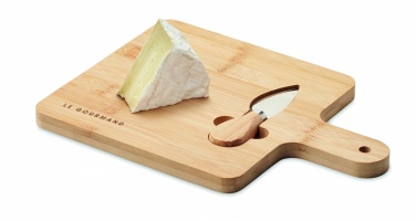 Logo trade advertising products image of: Cheese board set in bamboo Bremen