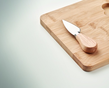 Logotrade promotional item image of: Cheese board set in bamboo Bremen