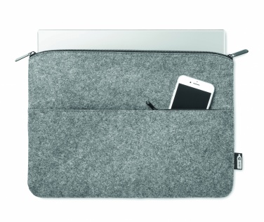Logotrade promotional giveaway image of: RPET felt zipped laptop bag