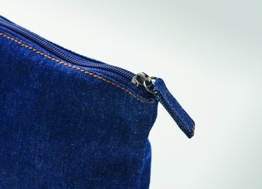 Logotrade promotional item picture of: Recycled denim cosmetic pouch